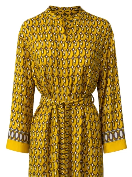 Rochie mini Max Mara cu imagine cu imprimeu geometric galben