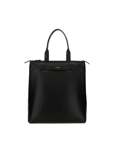 Shopperka Dolce And Gabbana skórzana czarna