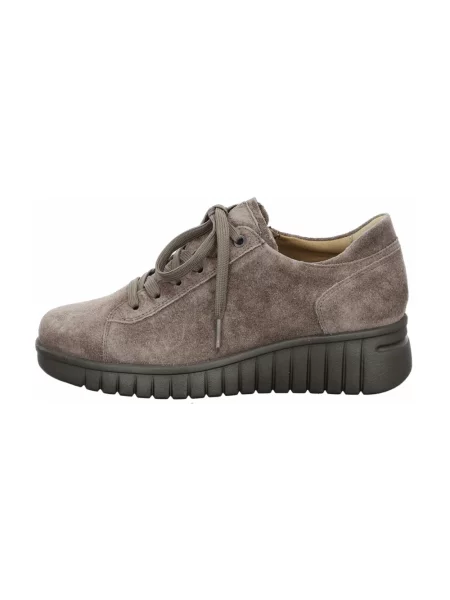 Sneakersy Hartjes sznurowane koronkowe szare
