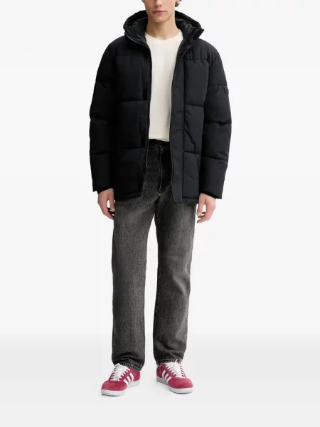 Палто Hollister с качулка черно