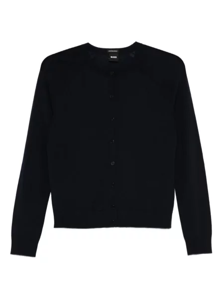 Cardigan Boss de lână albastru