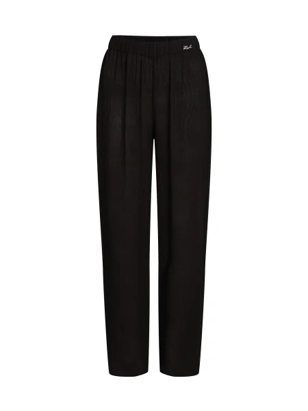 Karl Lagerfeld pantaloni femei drept medium waist negru