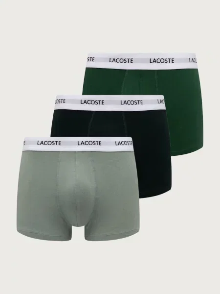 Lacoste testhezálló boxeralsó férfi elasztánnal csomag zöld