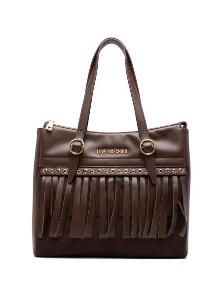 Shopper kabelka Love Moschino hnedá