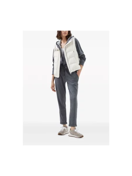 Jedwabny sweter Brunello Cucinelli szary