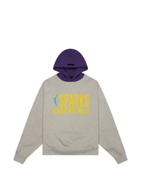 Hanorac cu glugă Fear Of God Essentials cu glugă clasic gri