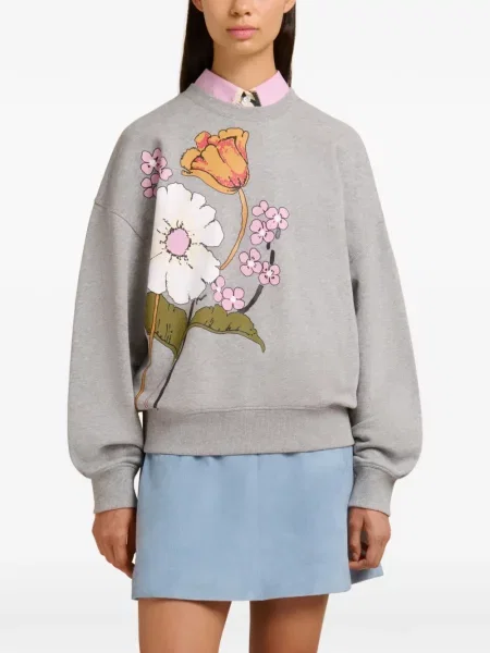 Hanorac Marni cu model floral cu imagine gri