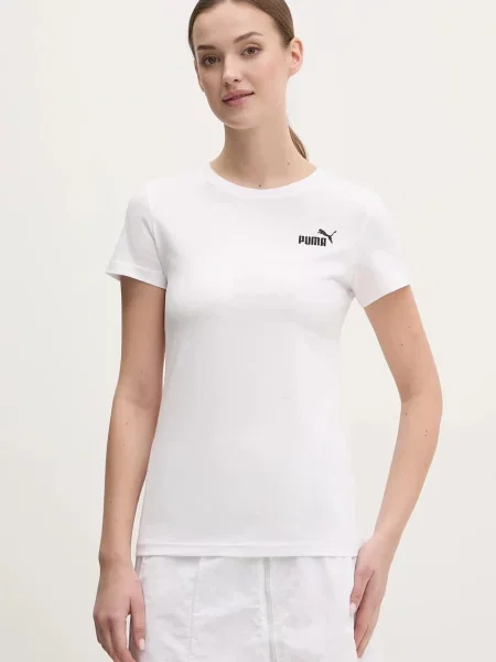 Koszulka z małym logo No. 1 ESS PUMA biała