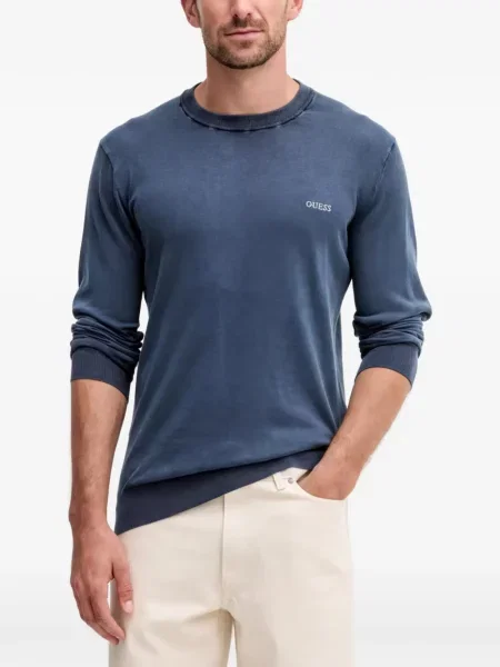 Hanorac crewneck Guess albastru