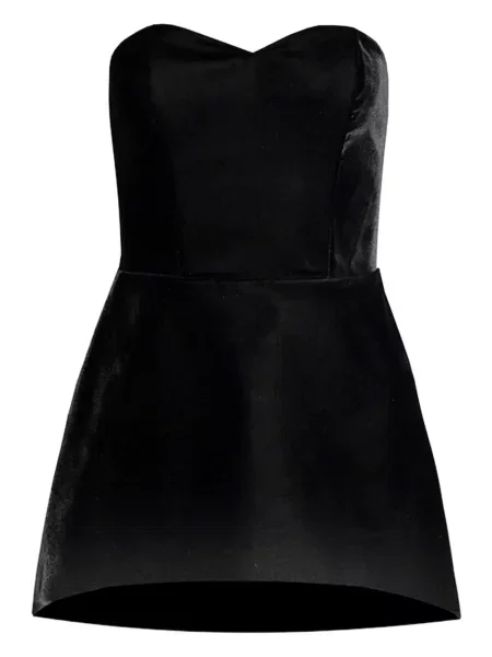 Rochie mini Vestiaire D'un Oiseau Libre de catifea de costum negru