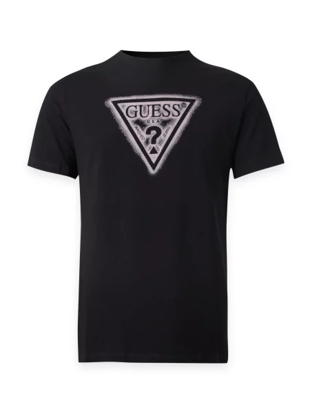 GUESS Tricou negru alb
