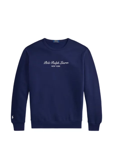 Суитчър Polo Ralph Lauren бродиран с кръгло деколте синьо