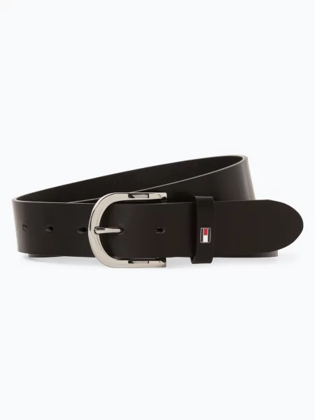 Tommy Hilfiger pasek skórzany Kobiety skóra jednolity 80 czarny