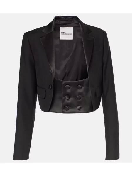 Volnena jakna Noir Kei Ninomiya črna