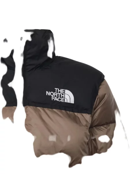 Geacă The North Face cu glugă maro
