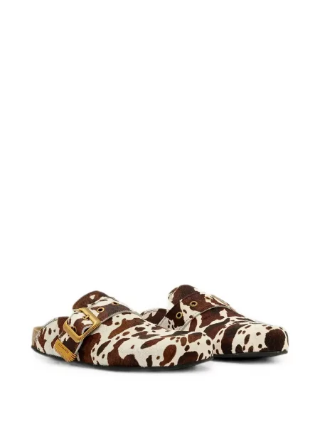 Papuci tip mules Allsaints cu imagine alb