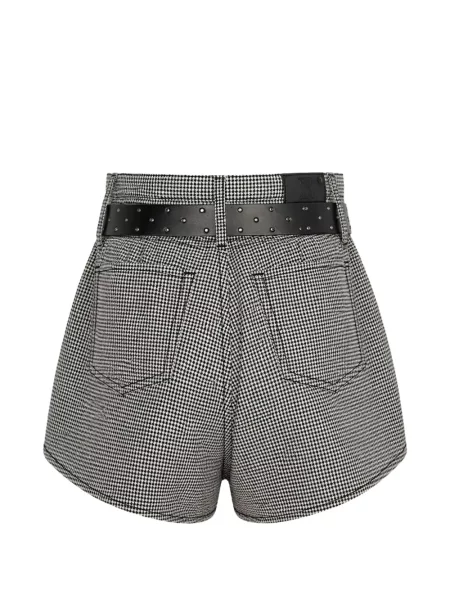 Ζωσμένος σορτς R13 houndstooth μαύρο