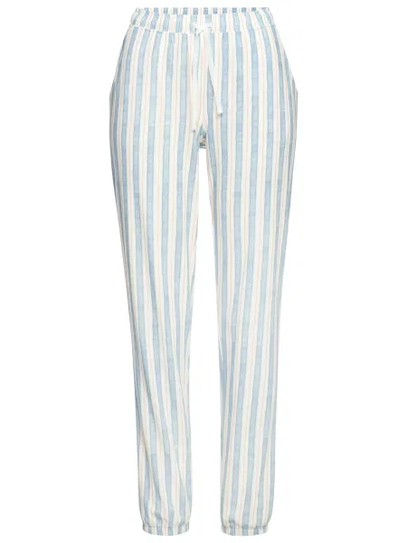 VIVANCE Pantaloni de pijama albastru pastel / albastru deschis / portocaliu pastel / murdar alb