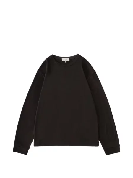 Lung tricou Studio Nicholson din jerseu maro