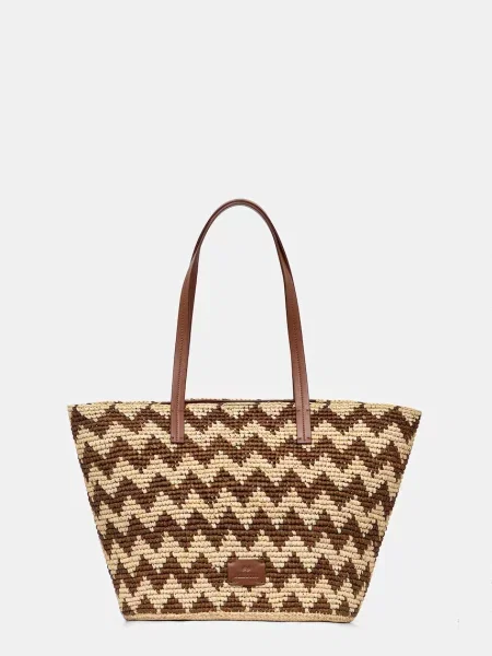 Чанта Missoni Big Tote Raffia бежово