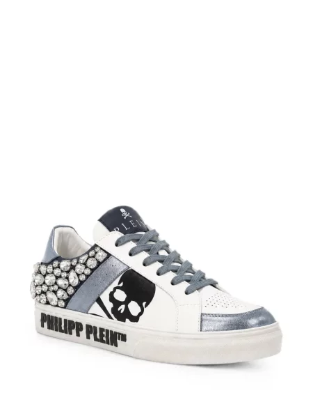 Top Philipp Plein cu strasuri alb