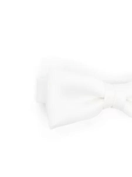Cravată Junya Watanabe Man cu funde din satin alb