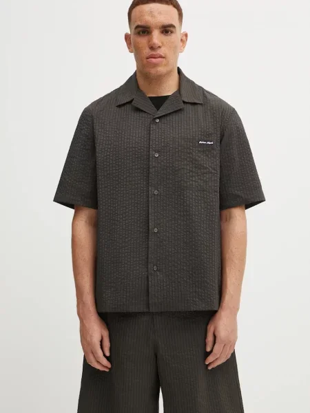 Košile Maison Kitsuné Resort regular zelená