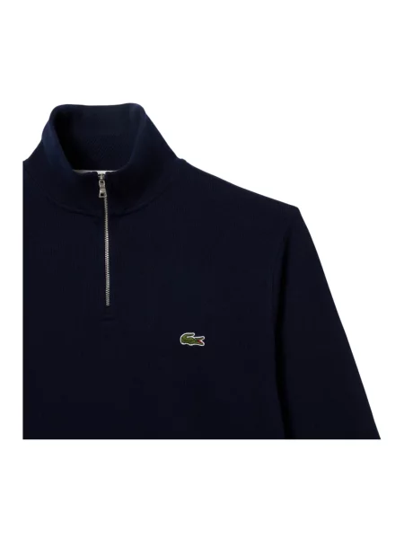 Lacoste Bluza Mężczyźni niebieski jednolity 3 granatowa