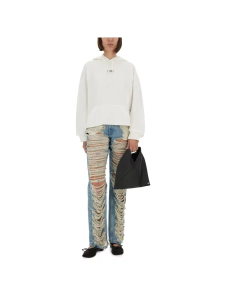 Bluza z kapturem Mm6 Maison Margiela biała