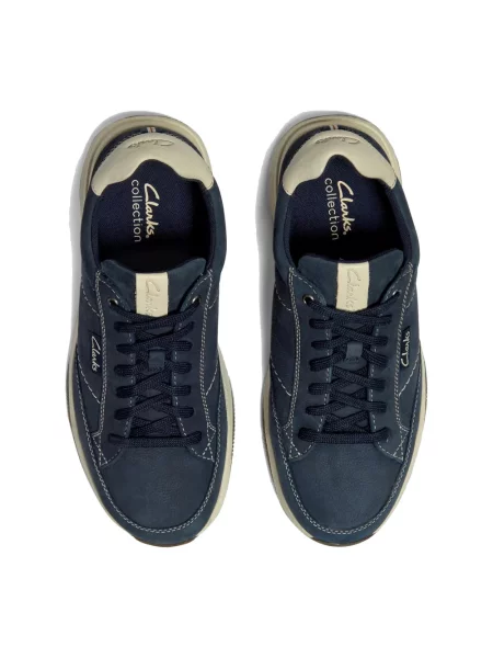 Sneakersy Clarks koronkowe niebieskie