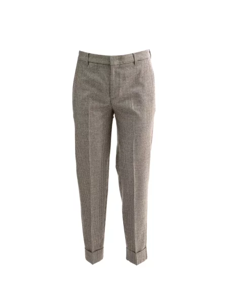 Pantaloni Cruna cu model pepito maro