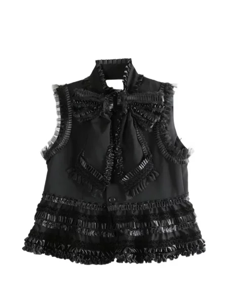 Vestă Comme Des Garçons cu funde negru