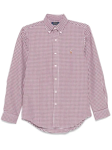 Semišová turistika kostkovaná košile Polo Ralph Lauren černá