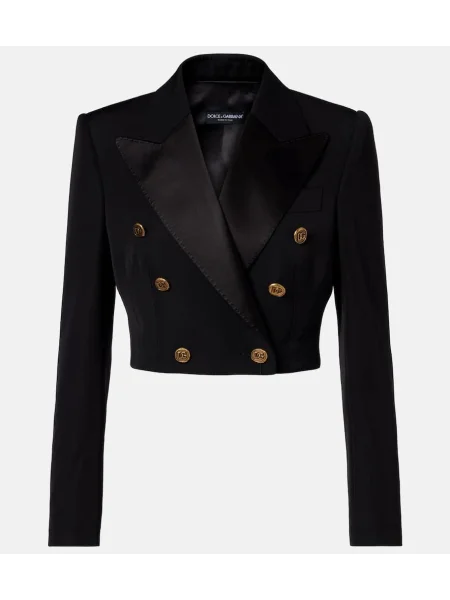 Geacă Dolce&gabbana de lână negru