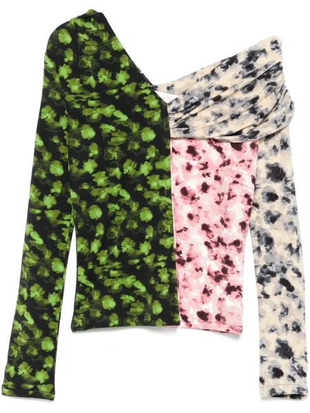 Top Stine Goya cu un umăr gol lung verde