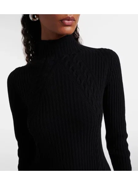 Rochie midi Max Mara de lână până la genunchi de costum negru