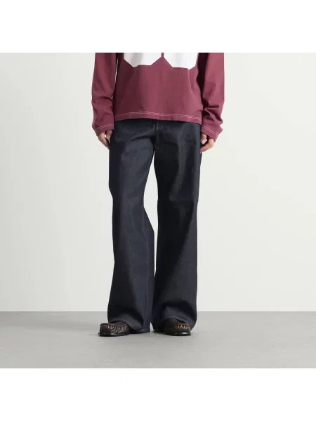 Szerokie jeansy Acne Studios niebieskie