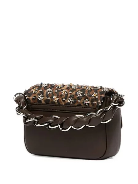 Geantă shopper Marella cu imagine cu model leopard maro