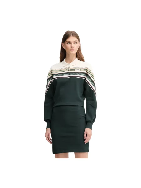 Lacoste sukienka mini rozkloszowana zielony