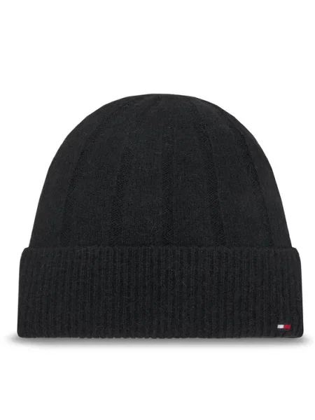 Tommy Hilfiger Căciulă cu adaos de lână negru