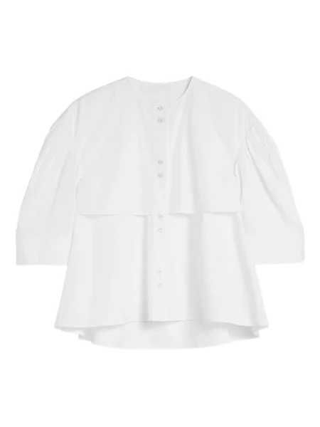 Cămașă Jil Sander din poplin scurtă alb