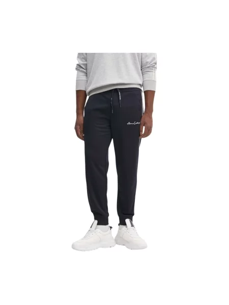 Armani Exchange spodnie dresowe niebieskie