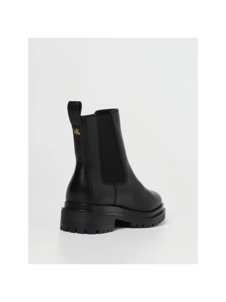 Botki Ralph Lauren skórzane czarne