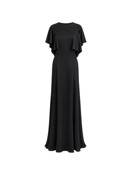 Rochie maxi Irina Schrotter cu volane negru