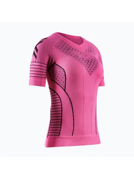 Бігова футболка X-Bionic Twyce Race neo pink/x black чорна