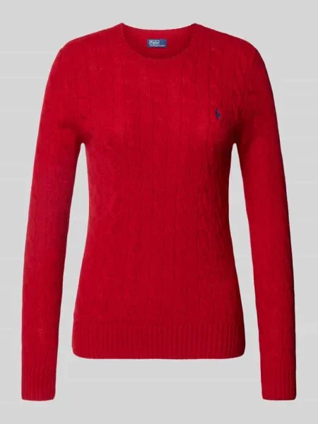 Sweter w kroju regular fit z mieszanki wełny i kaszmiru JULIANNA' Polo Ralph Lauren czerwony