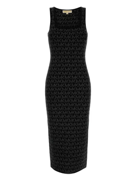 Tricou Michael Michael Kors din jacard până la genunchi de costum negru