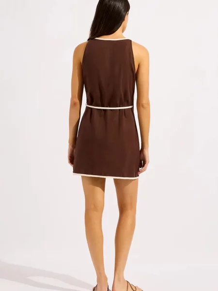 Seafolly rochie de plajă pentru femei Bind Mini Wrap maro