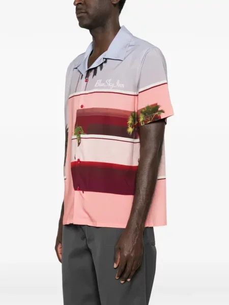 Риза Blue Sky Inn с принт синьо