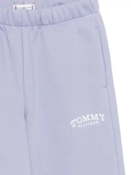 Dětské kalhoty Tommy Hilfiger fialové